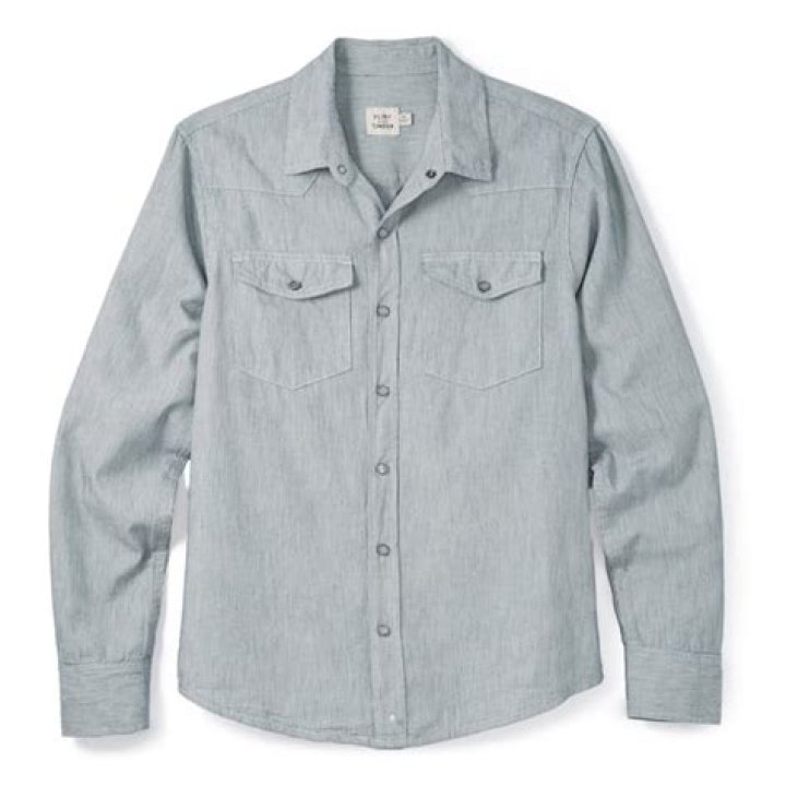 Flint and Tinder Japanese Bone Button Western Shirt