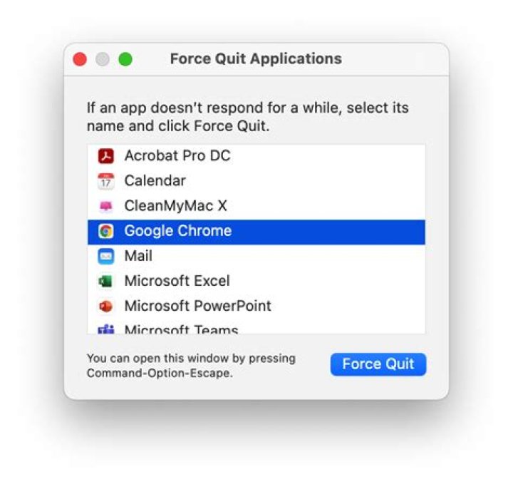 force quit window force quit mac error code 36
