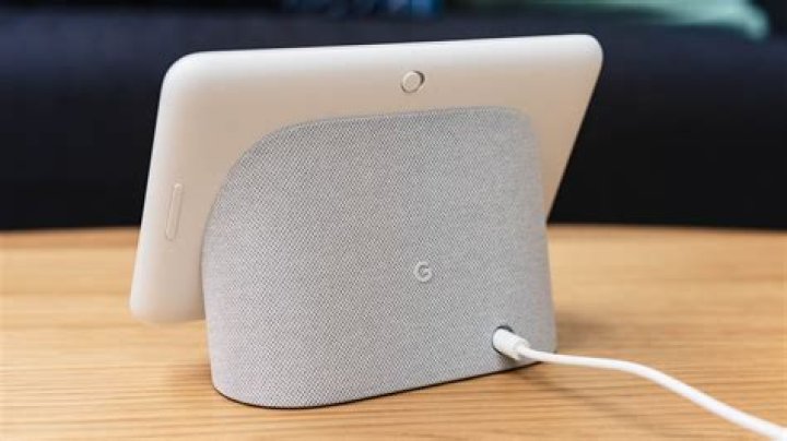 Google Nest Audio minimal design Google Nest Audio pictured on glass table with plants