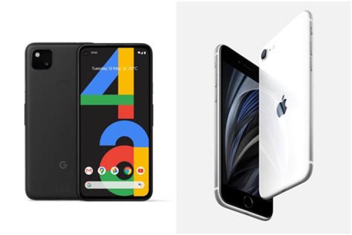 Google Pixel 4a vs iPhone SE 2020 backs 1 1
