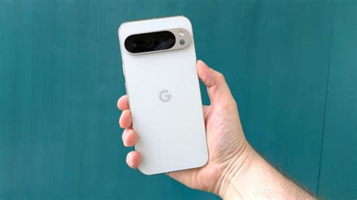 Google Pixel 6 in hand in front of flowers Google Pixel 6 in hand in front of flowers