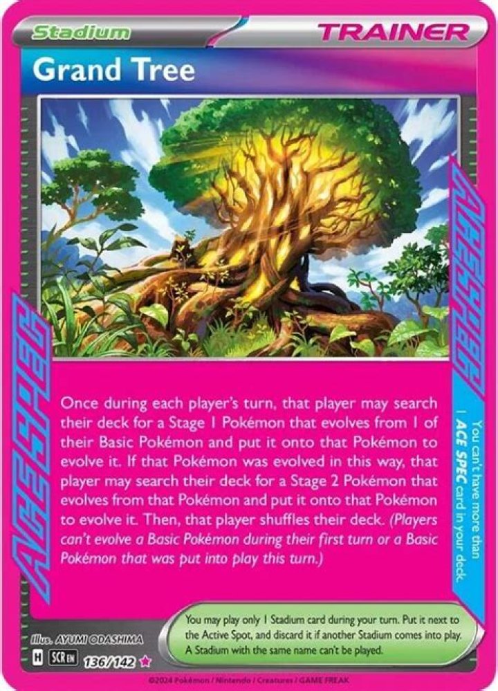 Grandtree Arena, a circular forest with a giant central tree in the middle.