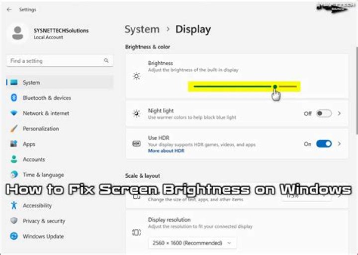 How do I fix max display brightness issues in Windows 10 v1803?