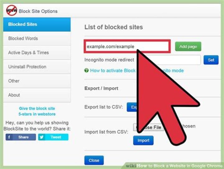How to block websites on Google Chrome