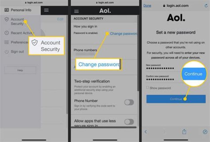 How To Change Aol Email Password