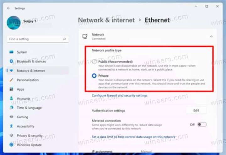 How to change Windows 10 network settings to private