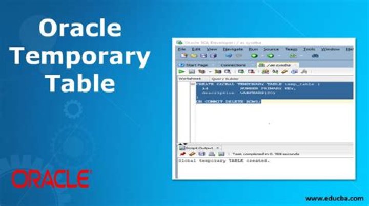 How To Create And Insert Data Into Temporary Table Oracle