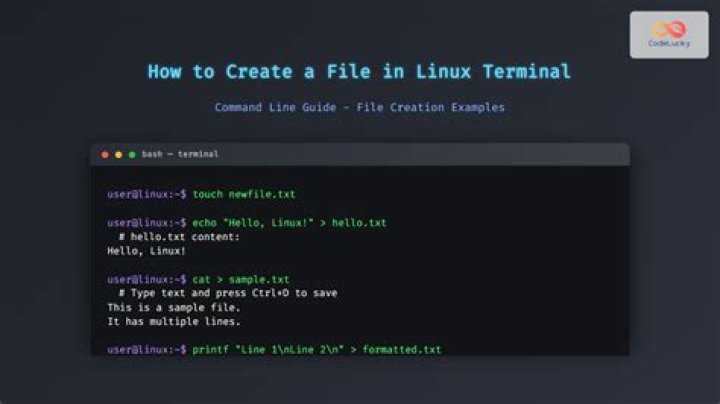 How To Create File In Linux By Command