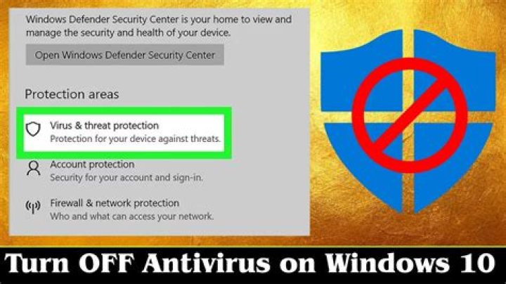How To Disable Antivirus Windows 10