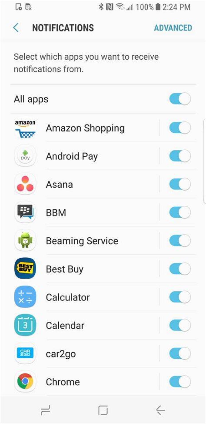 How to disable app notifications on the Samsung Galaxy S8