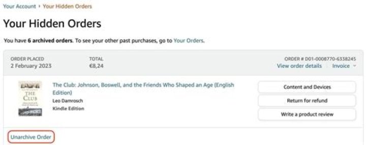 How To Get To Archived Orders On Amazon
