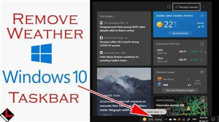 How to remove weather from the taskbar on Windows 11