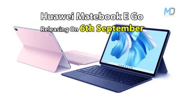 Huawei MateBook E docked with keyboard