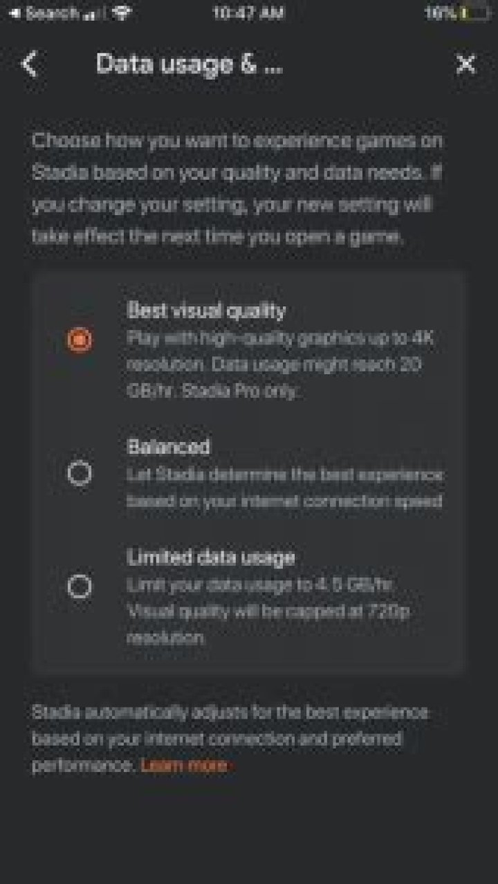 improve google stadia bandwidth
