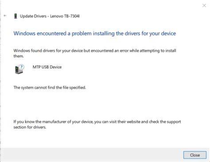 install MTP driver