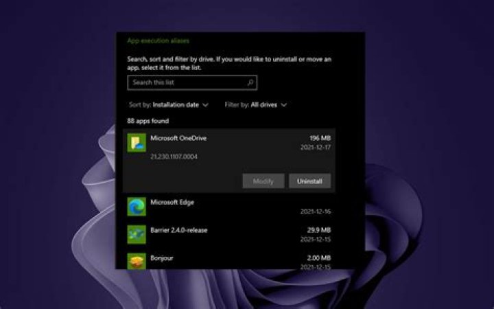 It appears you cannot uninstall OneDrive on Windows 11