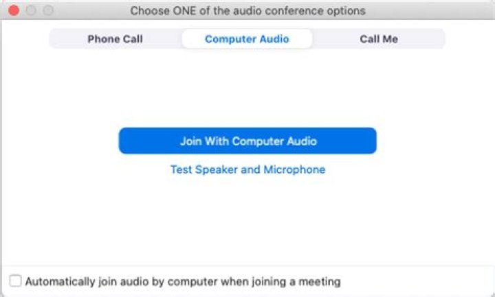 Join with computer audio to fix zoom failed to detect microphone windows 11