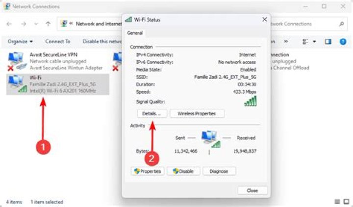 Launch Network connections window