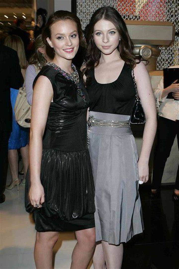 Leighton Meester smiling at an event