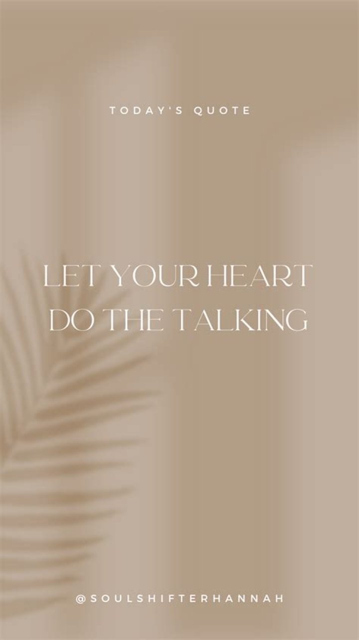 Let Your Heart Do The Talking
