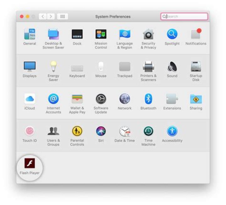 macos system preferences menu