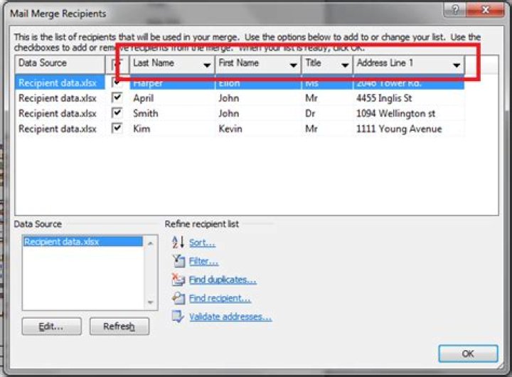 mail merge contact list mail merge contact list