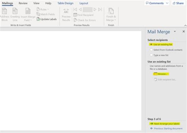mail merge menu mail merge menu