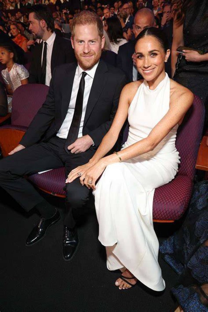 Meghan Markle sitting and talking