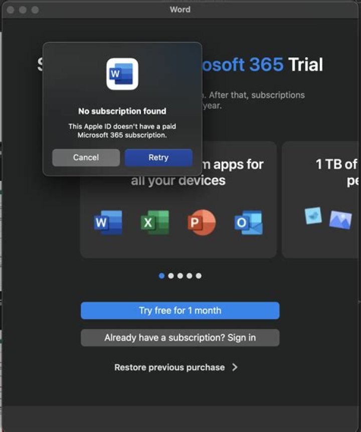  Microsoft 365 subscription not working