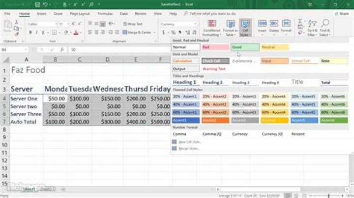 Microsoft Excel screenshot