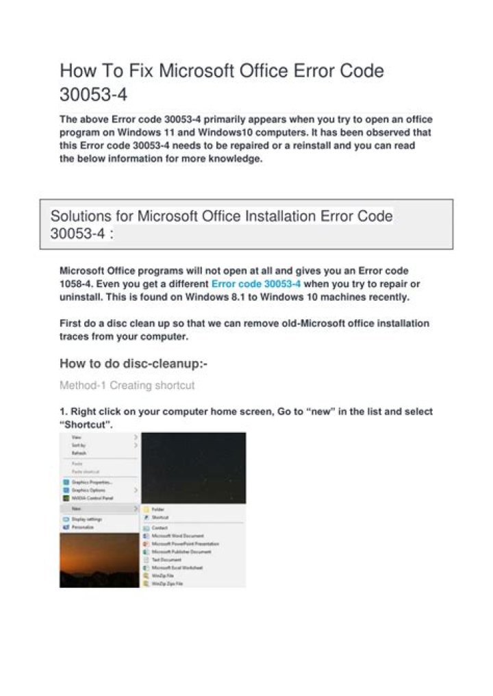 Microsoft Office error code 0x426-0x0