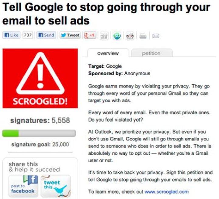 Microsoft’s Scroogled campaign attacks next Google target: Gmail