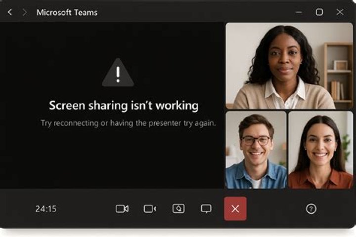 Microsoft Teams screen sharing issues