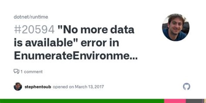 More data is available error