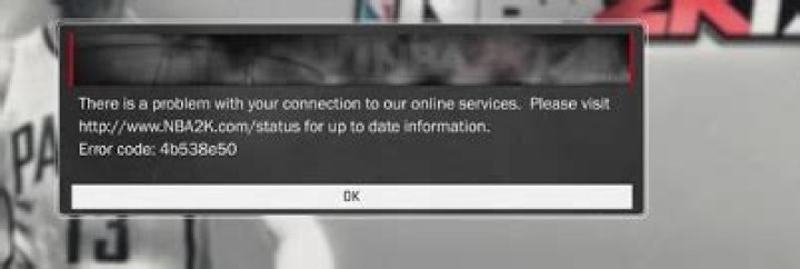 NBA 2K error codes 0f777c90, a21468b6 and 4b538e50
