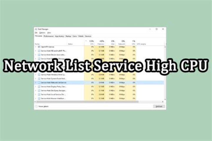 network list service disabled