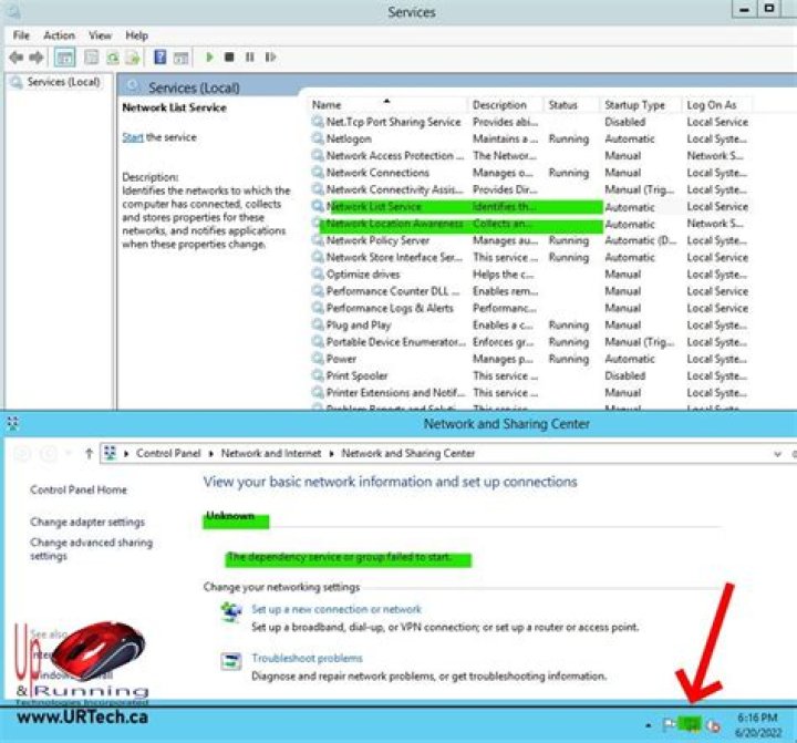 network list service windows 10