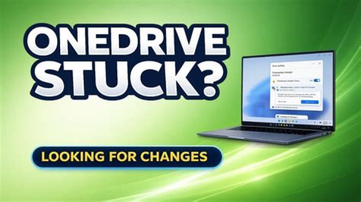 onedrive stuck on looking for changes