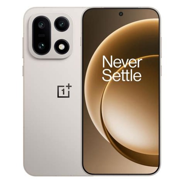 OnePlus 8T angled front hero shot focusing on the top of the display