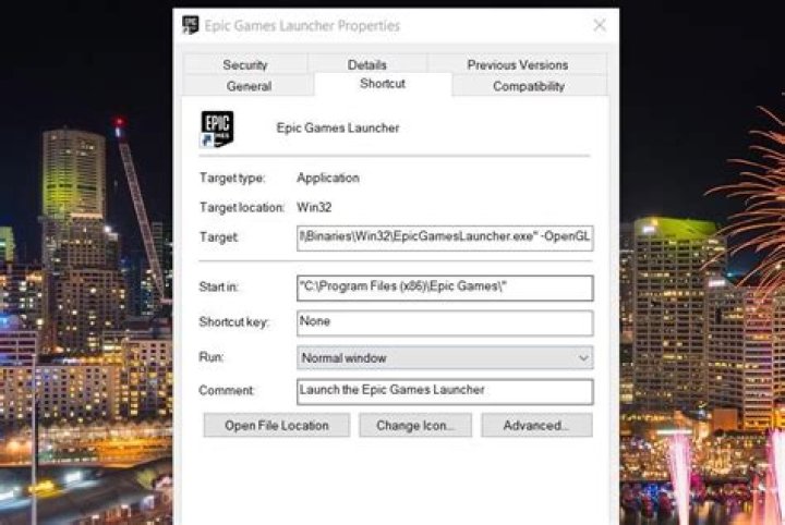 Opening Epic Games Launcher