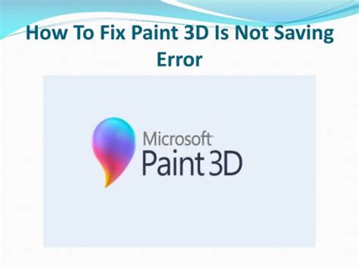 paint 3d not saving