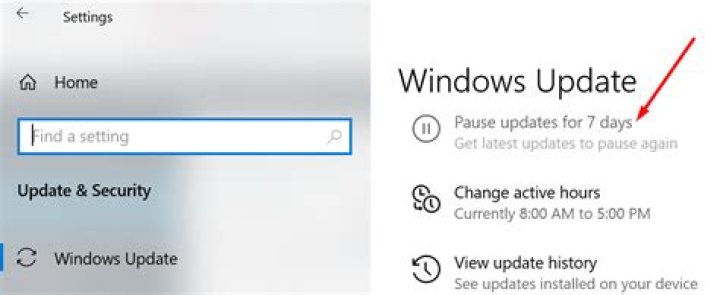 Pause updates for 7 days