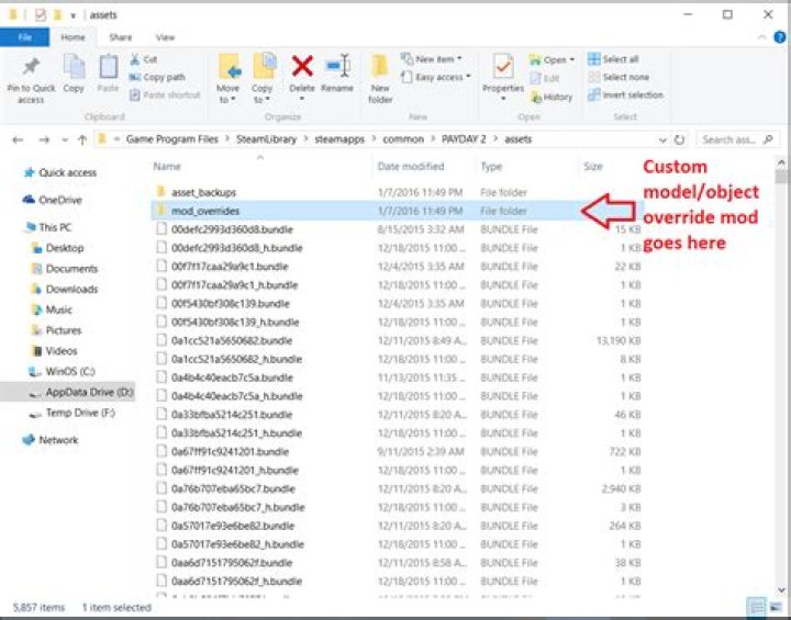 payday 2 mod override folder not there