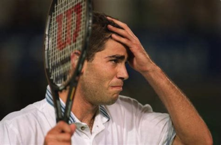 Pete Sampras sad
