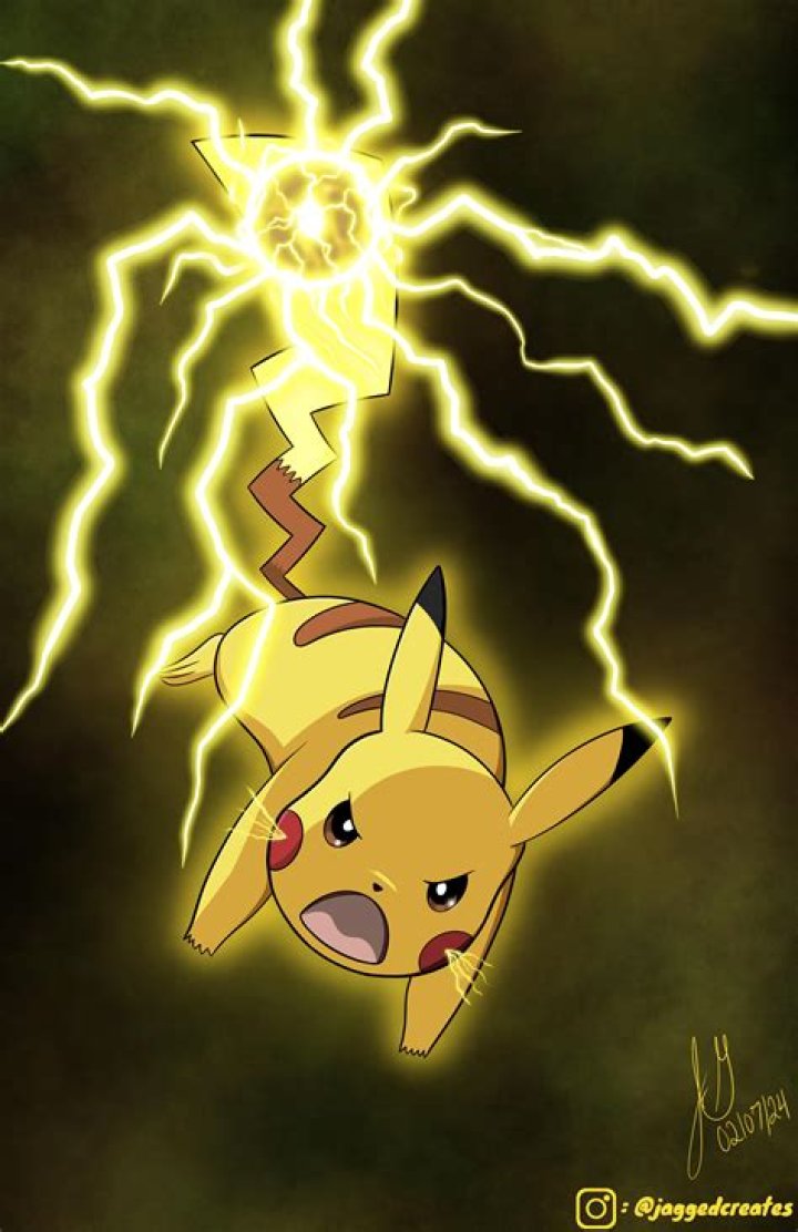 Pikachu preparing to use Volt Tackle