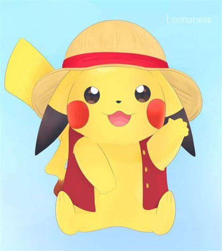 Pikachu wearing a straw hat