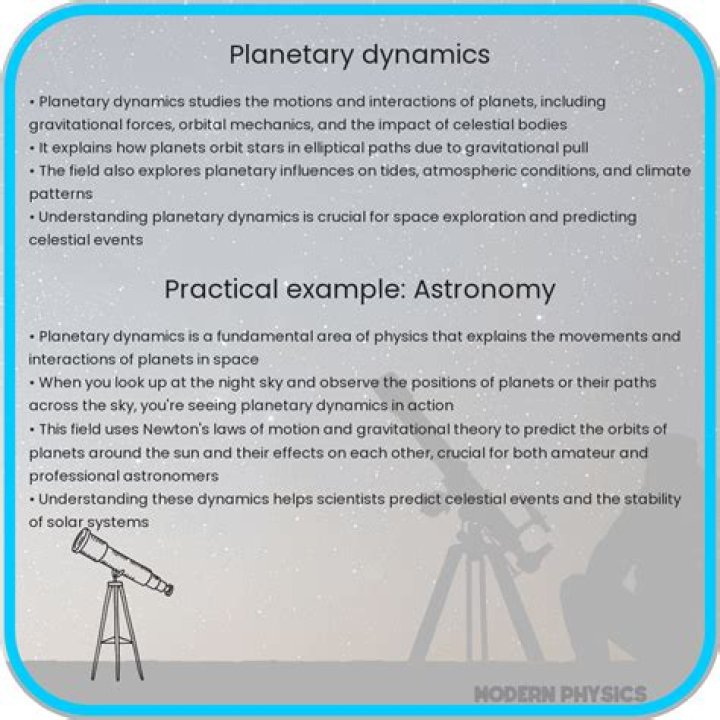 Planetary Dynamics Planetary Dynamics