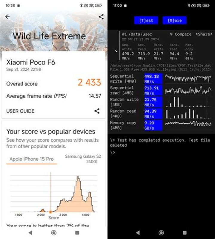Poco X4 Pro 3DMark Wild Life