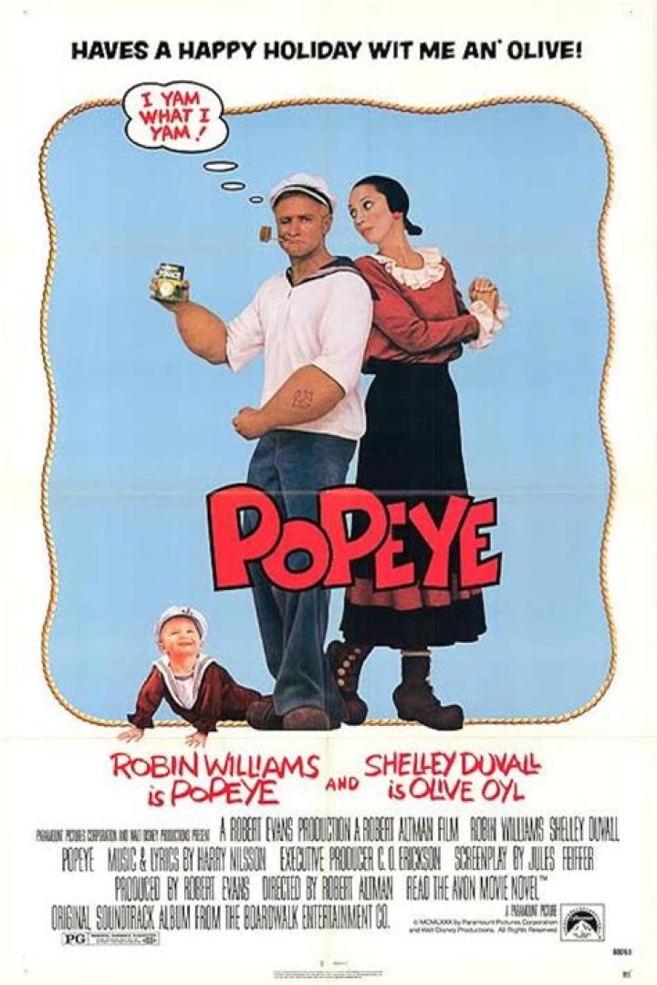 POPEYE, Robin Williams as Popeye, 1980. &copy;Paramount/courtesy Everett Collection