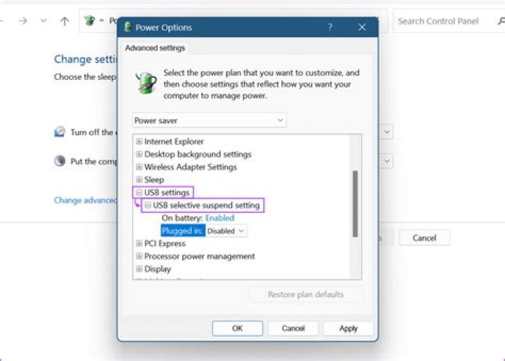 allow the computer to turn off this device to save power power management settings usb mass storage has a driver problem